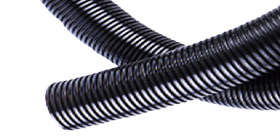 1) Corrugated PA6 conduit for cable protection